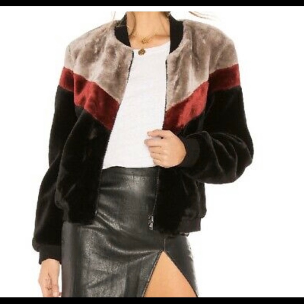 Joie Vesna faux fur jacket